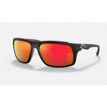 Ray Ban Scuderia Ferrari Collection RB4364 Sunglasses Red Mirror Black