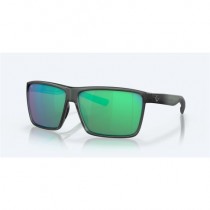 Costa Rincon Sunglasses Matte Smoke Crystal Frame Green Mirror Polarized Glass Lense