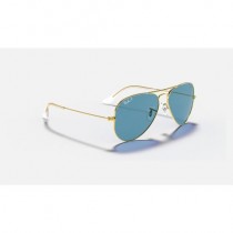 Ray Ban Aviator Classic RB3025 Sunglasses Blue Polarized Classic Gold