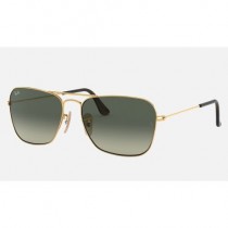 Ray Ban Caravan RB3136 Sunglasses Gray Gradient Gold