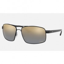 Ray Ban RB3604 Chromance Sunglasses Blue Mirror Chromance Black
