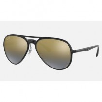 Ray Ban RB4320 Chromance Sunglasses Blue Mirror Chromance Black