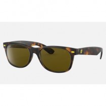 Ray Ban New Wayfarer RB2132M Scuderia Ferrari Collection Sunglasses Classic B-15 + Tortoise Frame Brown Classic B-15 Lens