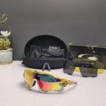 Oakley Jawbreaker Sunglasses Yellow White Frame Prizm Galaxy Ruby Lenses