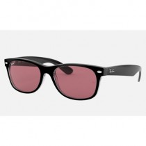 Ray Ban New Wayfarer Classic RB2132 Sunglasses Classic + Black Frame Violet Classic Lens