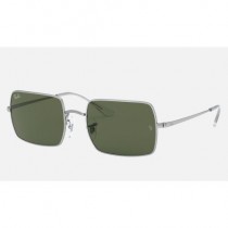 Ray Ban Rectangle RB1969 Sunglasses Green Classic G-15 Silver
