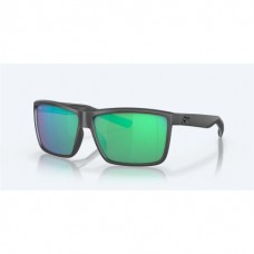 Costa Rinconcito Sunglasses Matte Gray Frame Green Mirror Polarized Glass Lense