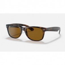 Ray Ban New Wayfarer Classic RB2132 Sunglasses Classic B-15 + Tortoise Frame Brown Classic B-15 Lens