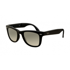 Ray Ban RB4105 Folding Wayfarer Sunglasses Black Frame Crystal Gray Gradient Lens