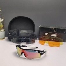 Oakley RadarLock Path Sunglasses OO9181 Black White Frame Prizm Galaxy Ruby Lenses