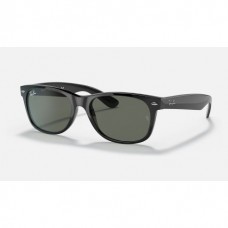 Ray Ban New Wayfarer Classic Low Bridge Fit RB2132 Sunglasses Classic G-15 + Black Frame Green Classic G-15 Lens