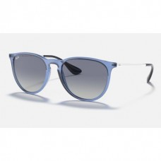 Ray Ban Erika Color Mix Low Bridge Fit RB4171 Sunglasses + Shiny Transparent Blue Frame Blue Lens