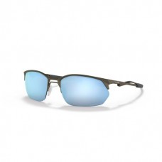 Oakley Wire Tap 2.0 Sunglasses Satin Lead Frame Prizm Deep Water Polarized Lense
