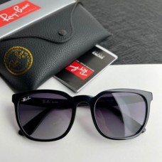 Ray Ban RB4390I Sunglasses Polished Black Frame Gradient Purple Lenses