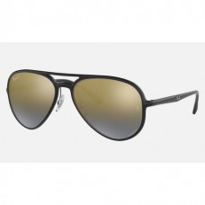 Ray Ban RB4320 Chromance Sunglasses Blue Mirror Chromance Black