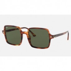 Ray Ban Square II RB1973 Sunglasses Green Classic Tortoise