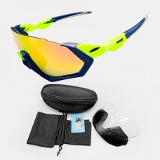 Oakley Flight Jacket Sunglasses OO9401 Navy Green Frame Prizm Ruby Lens