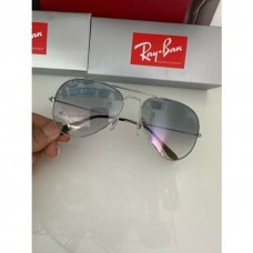 Ray Ban Rb3025 Classic Aviator Sunglasses Silver Frame Clear Gray Lenses