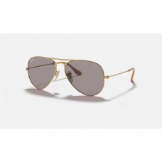 Ray Ban Aviator Washed Evolve RB3025 Sunglasses Gray Photochromic Evolve Gold